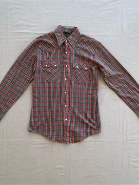 Vintage Stage 11 Western Pearl Snap Button Women’s Long Sleeve Shirt Sz S Plaid
